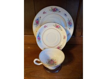 Vintage Lenox Rose Cup, Saucer And Side Plate