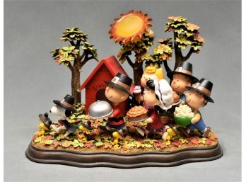 Danbury Mint Peanuts Snoopy And The Gang 'A Time To Give Thanks'