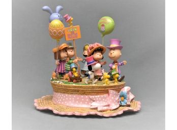 Danbury Mint Peanuts Snoopy And The Gang  'Hopping Into Spring' Figurine