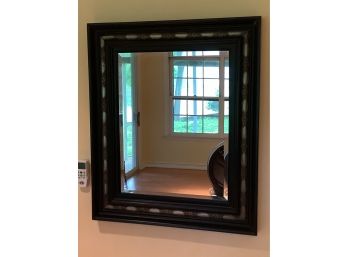 176, Black Large Beveled Mirror