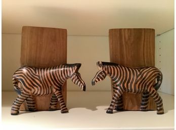 139, Pair Of Zebra Bookends