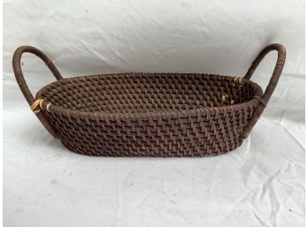126, African Woven Basket With Handles