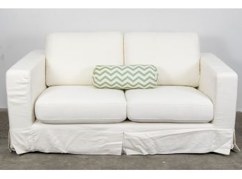 Traditional Loveseat In Off-White