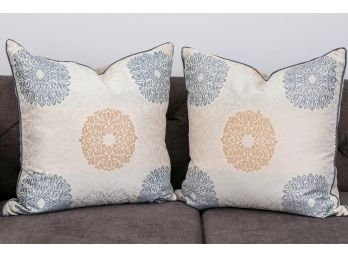 Pair Of Pastel Floral Throw Pillows From Ryan Studio