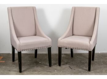 Pair Of Safavieh Morris Wingback Dining Chairs