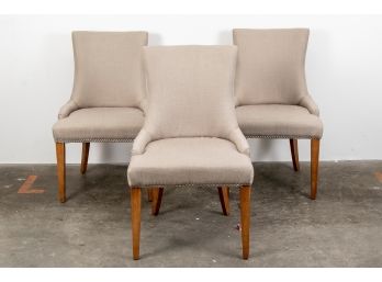 Trio Of Safavieh Alexia Fabric Dining Chairs