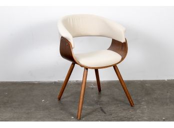 Lumisource Vintage Mod Casual Cream Accent Chair