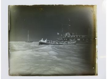 Sailors Going To A Ship St Michaels NY Negative Glass Plate 1899