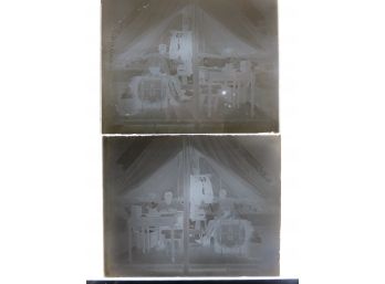 Tent Interior 1896 Glass Plate Negative
