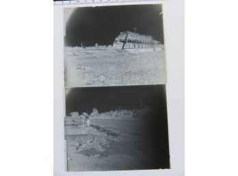 Two Train Glass Plate Negatives