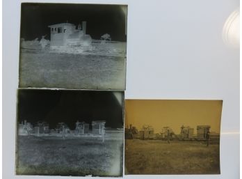 U.s. Engineer Department Train And Baggage Train Negative Glass Plates And Photo 1901