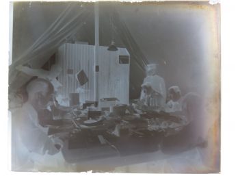 Group Of Military Officers In Tent Peekskill 1906
