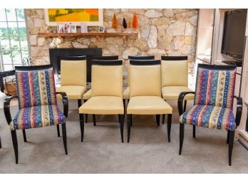 Set Of Eight Dakota Jackson Leather Ke-Zu Dining Room Chairs