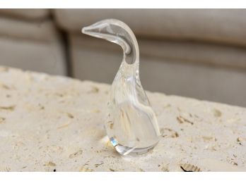 Steuben Crystal Duck Figurine