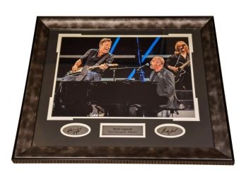 Signed Rock Legends Bruce Springsteen And Billy Joel Framed Memorabilia