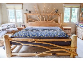 Spectacular Custom Made One-of-a-kind Bent Branch Log Wood California King Size Bed