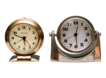Pair Of Table Clocks - Pottery Barn And Westclox