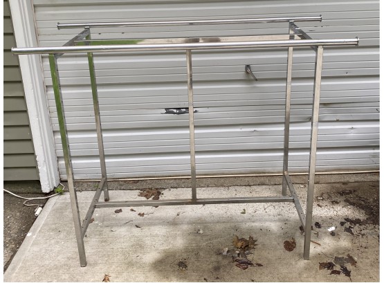 Large Double Bar Clothing Rack   Store Fixture