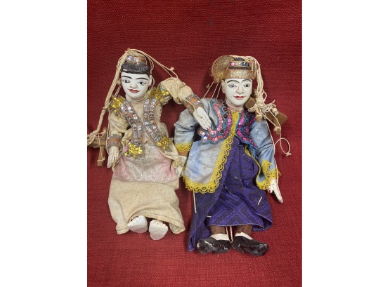 Great Pair Of Oriental Marionettes