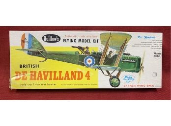 In Box Unbuilt Giullows De Havilland 4 Balsa Wood Kit