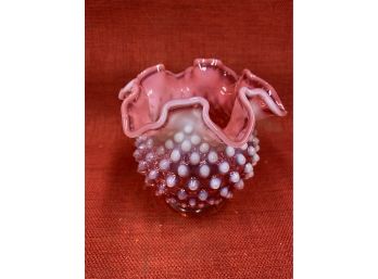Fenton Hobnob Glass Vase Beautiful Color Combination