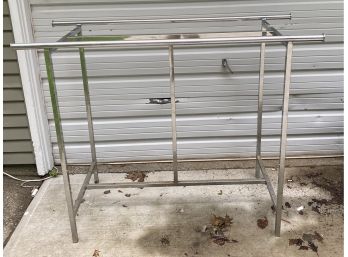 Large Double Bar Clothing Rack   Store Fixture