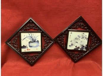 A Pair Asian Water Colors Signed