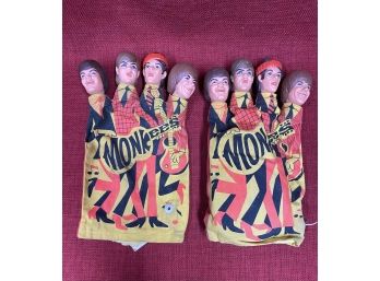 A Pair Of Of Original 1966 Monkees Hand Puppets From Collector