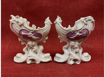 A Matched Pair Of Opulence White Oriental Inspired Bowls
