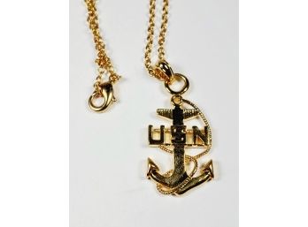 United States Navy Symbol Pendant And Necklace