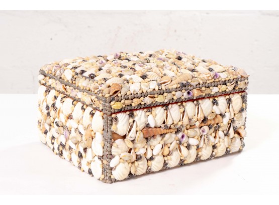 Seashell Covered Jewelry Box