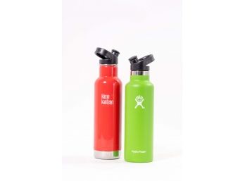 Pair Of Brightly Colored Sports Bottles