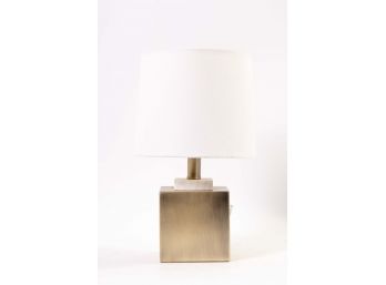Modernist Brushed Brass Lamp