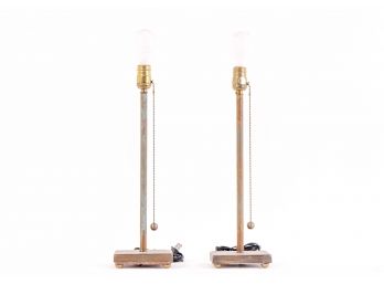Pair Of Copper Table Lamps