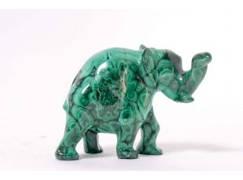 Malachite Elephant Figurine