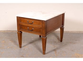 Hammary Marble Top End Table