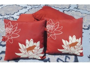 Collection Of 4 Red Outdoor Cushions