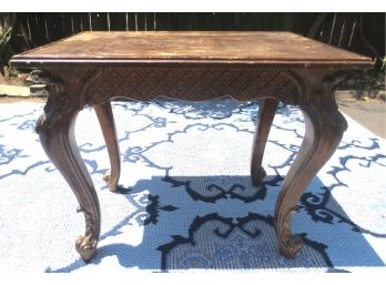 Ornate Wood Side Table