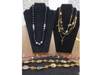 4 Piece Multi Stone Necklace Collection