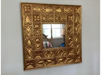 256, Gold Square Ornate Mirror