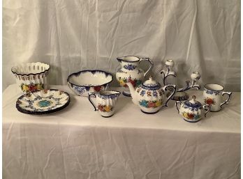 221, 12 Pc Portugese Floral China Set