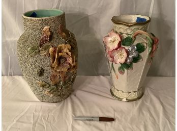 223, Pair Of Floral Vases