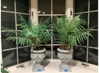215, Pair Of Large Faux Ferns