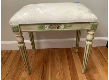 255, White Bench Hand Painted