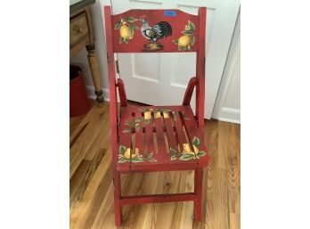 276, Red French Rooster And Lemons Chair