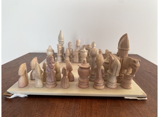 African Tribal Inspired Stone Chess Set