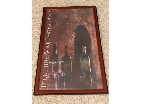 Vintage Telluride Wine Festival 2004 Framed Poster