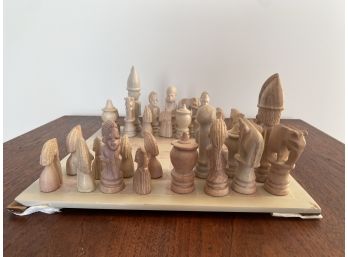 African Tribal Inspired Stone Chess Set