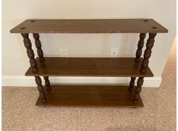 Tiered Shelf Table With Turned Spindles