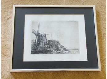 Framed Giclee Art Print Rembrandt's 'The Windmill' Circa 1641